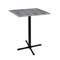 Holland Bar Stool Co 42" Tall In/Outdoor All-Season Table, 30" x 30" Square Greystone Top OD211-3042BWOD30SQGryStn - alternate 1